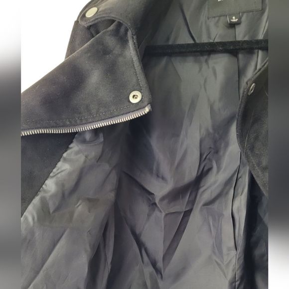 Banana Republic Black Faux Suede Moto Jacket - Picture 3 of 5